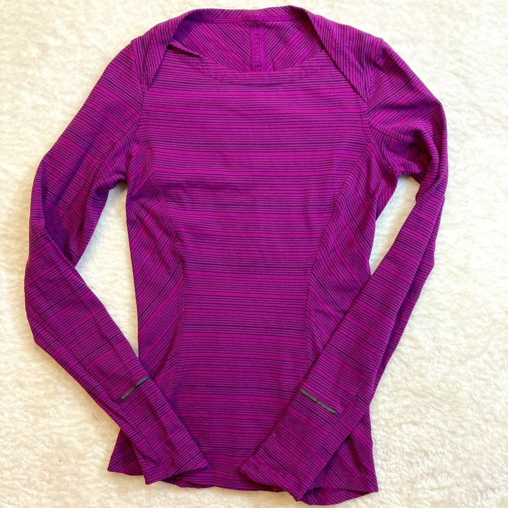 LULULEMON Striped Long Sleeve (Size 2)